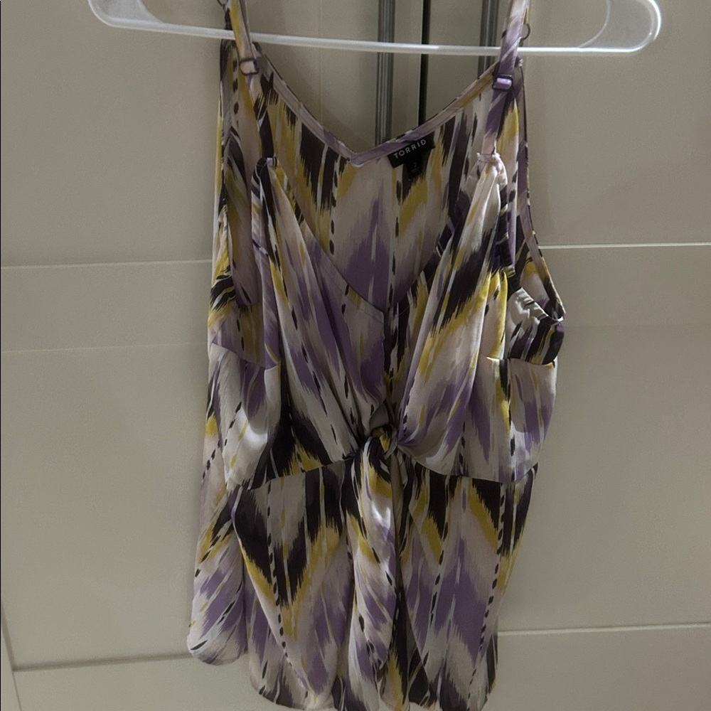 Torrid Purple and Yellow Patterned Top